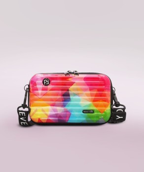 Old Sport Multicolor Shoulder Bag Hard Shell Mini Suitcase Design