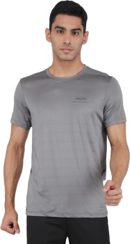 Ajile By Pantaloons Solid Men Round Neck Grey T-Shirt - Buy Ajile