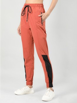 CHKOKKO Solid Women Orange Track Pants - Buy CHKOKKO Solid Women