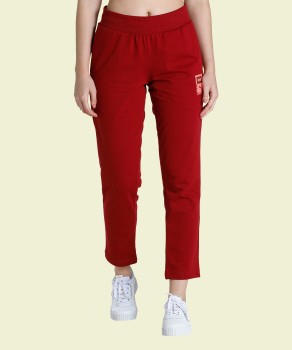 PUMA Solid Women Red Track Pants - Buy PUMA Solid Women Red Track Pants  Online at Best Prices in India