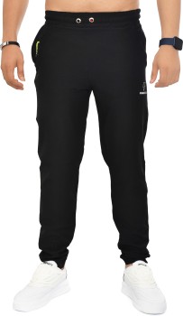 J FLISE Solid Men Black Track Pants - Buy J FLISE Solid Men Black Track  Pants Online at Best Prices in India