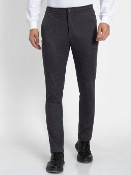 Buy Men Black Check Ultra Slim Fit Formal Trousers Online  658488  Peter  England