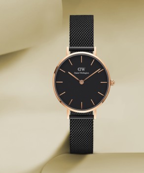 DANIEL WELLINGTON Petite Cornwall Black color Round 28 mm diameter Analog Watch For Women Buy DANIEL WELLINGTON Petite Cornwall Black color Round 28 mm diameter Analog Watch