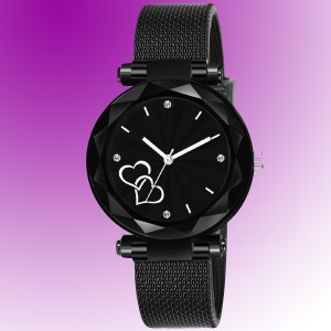 DECLASSE Women s and Girls Couple Dial All Black Analog watch