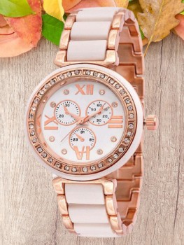 Gucci women's discount watch rose gold