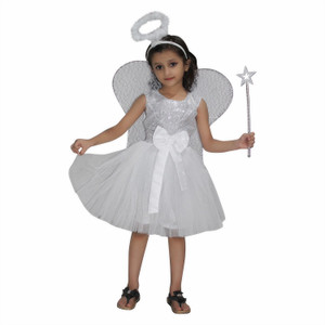 Ashika Fasions Pari Dress Cinderella Angel Barbie Kids Costume