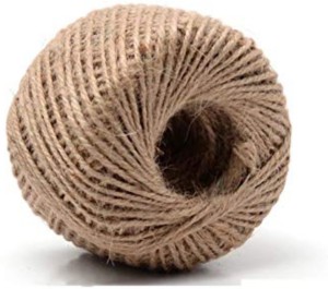 AFTERSTITCH Brown natural Jute Rope for craft and other purpose Jute Twine  Rope string threads (Brown) 100 m for Art and craft, home decor, decoration  creativity - Brown natural Jute Rope for