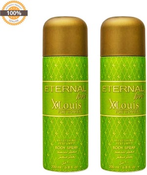 Buy Eternal Love Eau De Parfum X-Louis For Women 100ml & Refreshing  Perfumed Body Spray X-Louis For Women 200ml