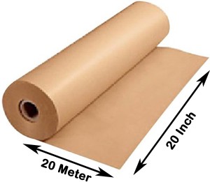 Eco Kraft Brown Packaging Sheet 36 Inch * 5 Mtr 120 gsm Paper  Roll - Paper Roll