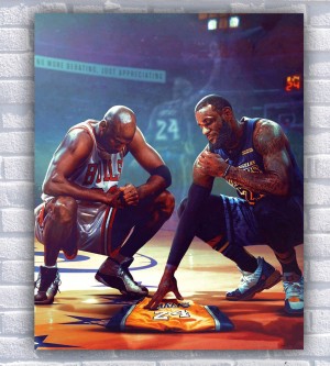 Michael Jordan, Lebron James，Kobe Bryant Poster 12x18inch