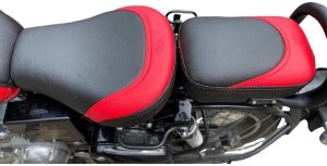 Elegant Leather Bike Seat Cover for Bajaj V15 (Cameo Black and Red): Buy  Online at Best Price in UAE 