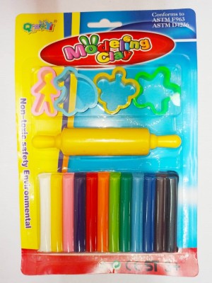 Buy Chrome Modelling Clay 9542 for Kids  12 Colours, 3 Moulds inside  online @  - School & Office Supplies Online India
