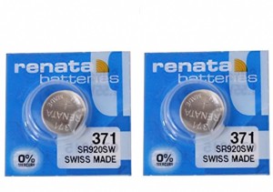 Renata Watch Battery 371, 1-pack-10 batteries Replacement, SR920SW, Sw