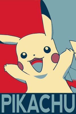 Pokemon Pikachu Ash Ketchum Movies Wallpaper Wallart Canvas Poster Print Wall Decor Woodymood Size: 20 H x 40'' W x 0.1'' D, Format: Wrapped Canvas