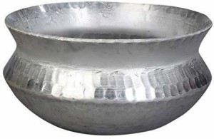 HAZEL Biryani Pot| Aluminium Biryani Handi Set, 10000 ML| Premium Aluminium  Hammered Finish Tope, Patila Handi | Multipurpose Aluminium Cooking