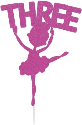 Ballerina with skirt and age - Cake Toppers