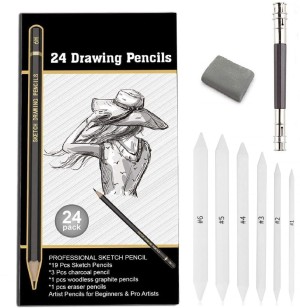 78-pack Drawing Set Sketching Kit, Pro Art Supplies With 75 Sheets 3-color  Sketch Pad, Coloring Book, Colored, Graphite, Charcoal, Metallic 