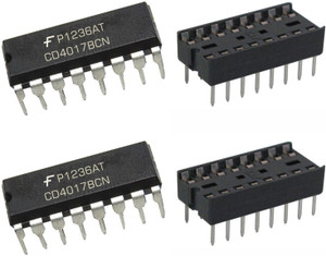 Circuit Intégré CD4017BE Texas Instruments - Compteur à Décades DIP-16, Neuf