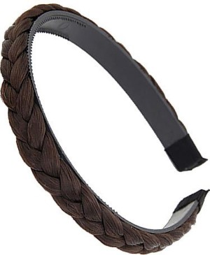 Headband Braid Hair Band Hair Piece Plaited Hair Band For Women & Girl  (Brown)