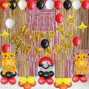 Party Decoration Ideas with Balloons - Office Furniture  Pokemon party  decorations, Pokemon birthday party, Pokemon party favors