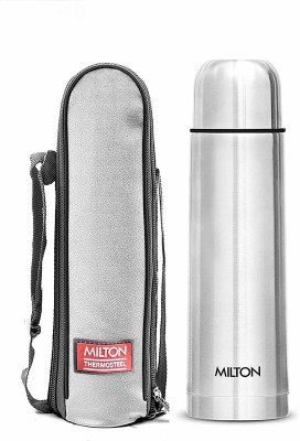 Milton Thermosteel Flip Lid 750, Double Walled Vacuum Insulated 750 ml | 25 oz | 24 Hours Hot and Cold Water Bottle with Cover, Stainless Steel, BPA