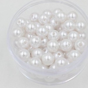 SATYAM KRAFT 1200 Pcs Artificial White Moti (6 mm) Pearls Beads for ar —  satyamkraft