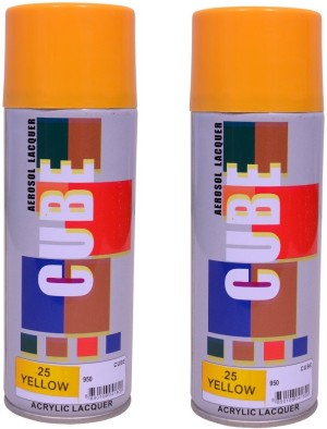 Cube Yellow Spray Paint Set, 440ml at Rs 330/piece in Dharuhera