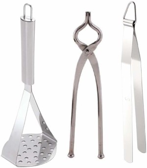 Pillu Stainless Steel Easy Grip Sansi/Sandasi/Pakkad/Chimta/Kitchen Pincer  Utensil Holder Stainless Steel Easy Grip  Sansi/Sandasi/Pakkad/Chimta/Kitchen Pincer Utensil Holder 25 cm NA Tong Set  Price in India - Buy Pillu Stainless Steel Easy Grip