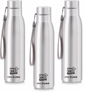 2834 Stainless Steel Vacuum Flask Set with 3 Steel Cups Combo for Coffee  Hot Drink and