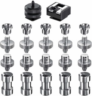 SHOPEE Nut & Bolt Set randed Camera Screw, 24 Pcs 1/4 Inch and 3/8 Inch  Converter Threaded Screws 1/4 Hot Shoe Adapter Mount Camera Set for  Camera/Tripod/Monopod/Light Stand Price in India 