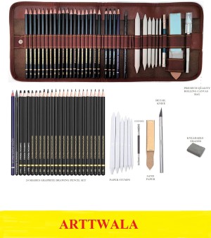 97pcs Sketching And Drawing Colored Pencils Set, Art Supplies Painting  Graphite Professional Art Pencils Kit,Gifts For Adults Drawing Charcoal  Tool Se