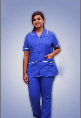 Beige Navy Blue Hospital Nurse Uniform 1548 - Uniform Sarees Corp - India's  Most Trusted Brand for Uniforms