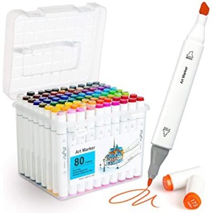 ARTTWALA TOUCH KOOL WHITE BODY ALCOHOL MARKER SET OF 24  (WHITE 24 SHADES) - ALCOHOL MARKERS