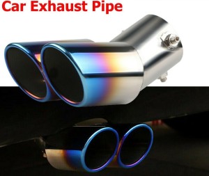 PRTEK Dual Exhaust Tip Exhaust Pipe Trim Stainless Steel Muffler Tail  Universal Double Outlets End Pipe a68 Car Silencer Price in India - Buy PRTEK  Dual Exhaust Tip Exhaust Pipe Trim Stainless