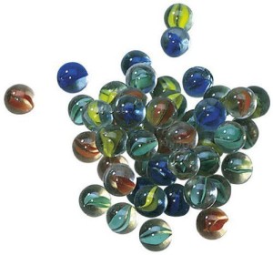 PartyballoonsHK Playing Regular Round Marble Stone (Multicolor 400