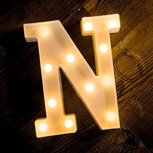 BOOKMYBALLOONS LED Marquee Letter Lights Sign; Light Up Alphabet Letters  for Wedding Birthday Party Christmas Home Bar Decoration; Warm White  (Letter-T, 10Inch) Night Lamp Price in India - Buy BOOKMYBALLOONS LED  Marquee