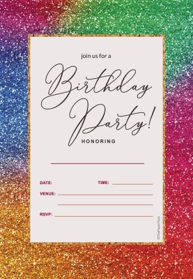 thepapertoys Birthday Party Invitation Cards for Girls, 25 self-fill-in Invitation  Cards with Envelopes (5*7 inches) - ICB56 Invitation Card Price in India -  Buy thepapertoys Birthday Party Invitation Cards for Girls, 25