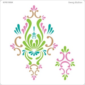 SWAGSTATION Indian Motif 2 Stencils Reusable Painting Template for Art and  Craft- 6x6 Inches Mixed Media, Wall Painting, Home Decor, DIY Albums, Card  Making and Fabric Painting - Wall Stencil Small 