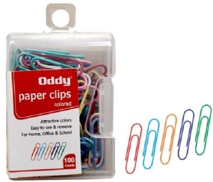 ELGRO Gem paper Clip Multicolored 100 Nos. 28 MM Plastic  coated Metal U Shaped gem Clip 