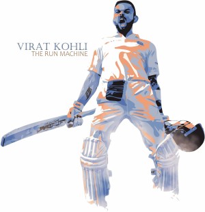 The Décor House rohit sharma mumbai indians wall sticker(58x57)