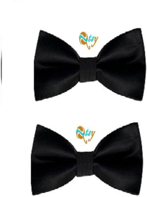 Qtsy Black Bow Solid Men Tie - Buy Qtsy Black Bow Solid Men Tie