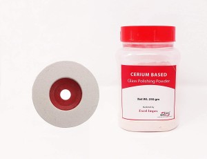 Buy Excel Impex cerium oxide glass scratch remover for minor glass  scratches and household glass window cleaning powder 250gm with one pair of  glass polishing (namada) felt disc 4 dia. Online at