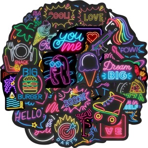PHONE ANTICS 3.81 cm Grunge Themed Stickers, DIY Decoration