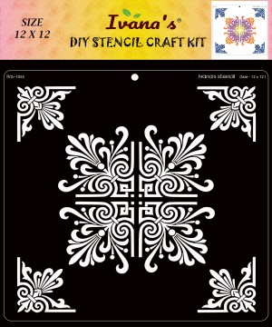 SWAGSTATION Border Designs Stencils for Craft and Art - Border Paint  Stencils Design for Fabric Painting - 8x4 Inch - 2 Pcs - Stencils for Fabric  Painting - Reusable DIY Stencils for