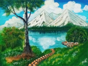 Matte Abstract Handmade Acrylic Painting On Canvas in Ankleshwar at best  price by Ashapuri Radium Art & Lamination - Justdial