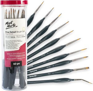 Fat Liner Brush Set Premium Taklon/Squirrel 16, 10, 6 – Mont Marte