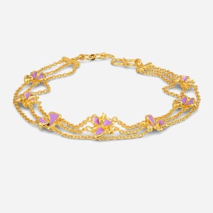 Melorra 18k Gold & Diamond Monogram Miracle Bracelet for Women