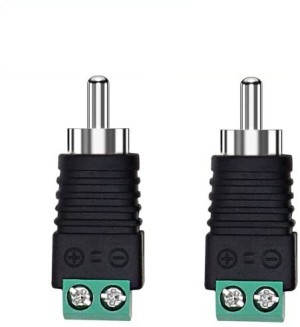 ATEKT Male RCA Solder Less Connectors (Pack of 2) RCA Connector