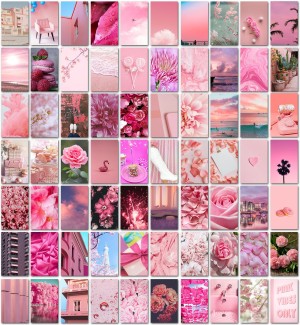 Neon Pink Aesthetic for Wall Collage 50+5PCS Photographic Paper