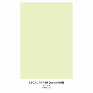 Offimart Green Color Unruled Fullscape Ledger Paper- Pack of 100  Sheets(90GSM)
